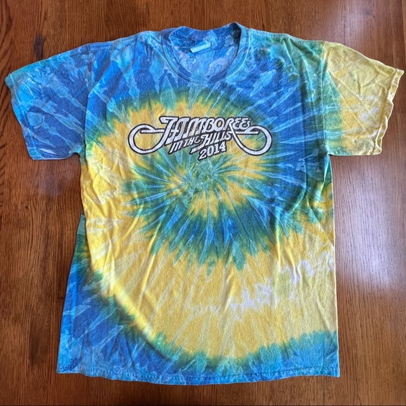 ⭐️ 2014 Vintage Jamboree in the Hills Country Concert Tee Shirt Tie Dye LARGE - Picture 2 of 16